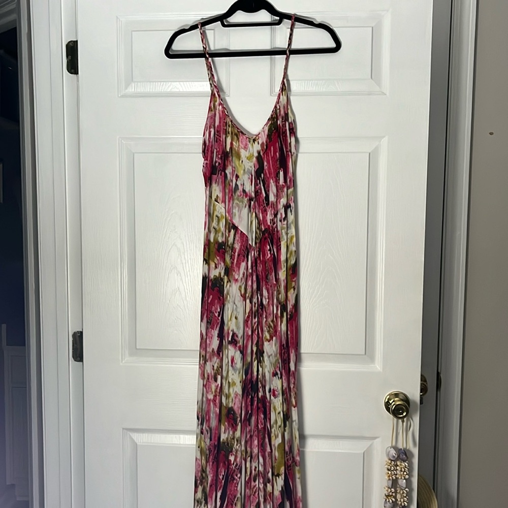 Sleeveless Abstract Maxi Dress
